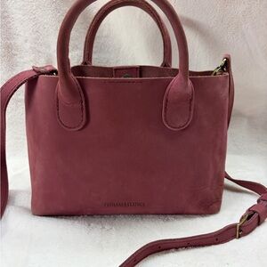 Portland Leather Rain Storm Crossbody Bag in Foxglove